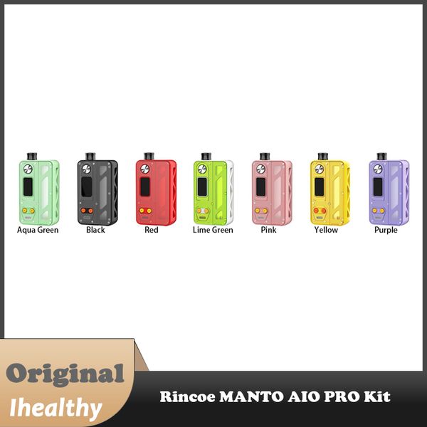 Rincoe Manto AIO Pro Kit 80W compatible avec Manto AIO 0,15Ω/0,3Ω/RBA Coil Écran TFT 0,96''