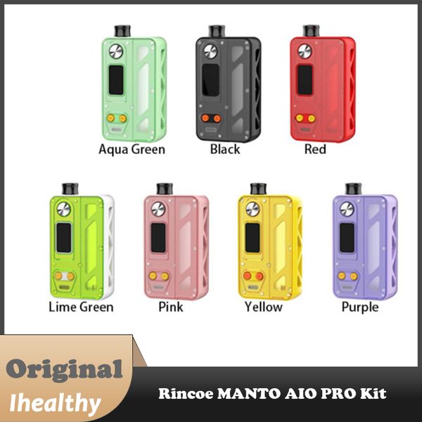 Kit Rincoe Manto AIO Pro compatible avec Manto AIO 0,15Ω/0,3Ω/RBA Coil Batterie externe simple 18650 80W max Écran TFT 0,96''