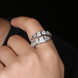 Ring 18K Silver Sieraden Serpentii Rings 2colour Viper Ring 2 stijlen met stenen esthetische ontwerpringen geen stenen goud vergulde sieraden maat 6 tot 9 ringen ring set cadeau