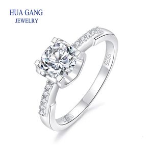 Ring 1CT VVS Lab Diamant Fijne Sieraden voor Vrouwen Wedding Party Anniversary Gift Real 925 Sterling Zilver 240327