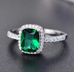 Ring 925 sterling Zilver Kussen geslepen 3ct Diamond Engagement Wedding Band Ringen Voor Vrouwen mannen Sieraden 2pieces