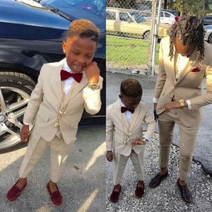Ring Bearier Boy's Formeal Wear Tuxedos Châle Repel One Button Vêtements pour enfants pour le mariage Party Kid