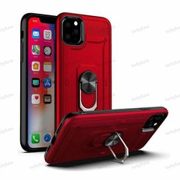 Ring Auto Mount Magnetic Metal Hybrid Phone Cases voor iPhone 12 Mini 11 PRO X XS MAX XR 6 6S 7 8 Plus Shockproof Cellphone Cover Case
