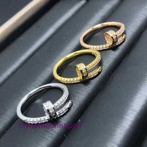 Ring Cartrres Designer Never Faded Diamond Nieuw product Full Sky Star Head Set met Diamond Nail Fine Edition V Gold PLated 18K Advanced Luxury Design