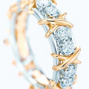 ring designer armband designer ketting designer oorbellen Mode Noble Elegant Glanzende Twee Kleuren decoraties Cadeau voor vrouwen