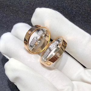 ring designer klassieke liefdesring voor dames heren paar 18K verguld roestvrij staal kristallen ringen kubieke zirkonia trouwring luxe sieraden