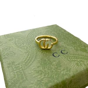 Ringontwerper voor dames heren gouden letters mode paar ringen verloving trendy vakantiegeschenken