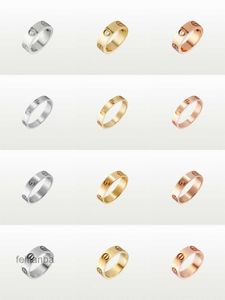 Ring Designer Love Screw Classic Luxury Jewelry 2022 Dames bandrings titanium staal legering vergulde mode-accessoires vervagen nooit niet