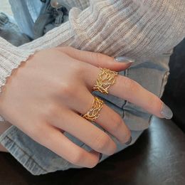 Ring Designer Ring Bos Magisch Bos Fantasiering Dames INS Cool Fashion Trend Ring Grindtextuur Wijsvingerring Mode Veelzijdig