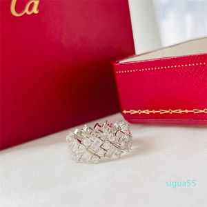 Ring designer ring sieraden ringen voor vrouwen Alfabet diamant ontwerp mode casual kerstcadeau sieraden Temperament Veelzijdige ringen szie 6-8
