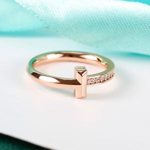 Ring designer ring luxe sieraden merk ringen voor vrouwen Alfabet diamant letter ontwerp mode casual cadeau sieraden Inlay Dagcadeau ringen 3 kleuren szie 6-9 zeer goed