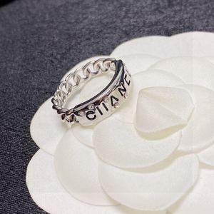 Ring designer ring luxe sieraden merk ringen voor vrouwen Alfabet diamant letter ontwerp mode cadeau sieraden Kanaal Inleg Dagcadeau ringen szie 6-8 erg leuk