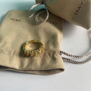 Ring Designer Ring Luxury Bijoux Brands pour femmes ALPHABET LETRON Gravé Design Fashion Casual Gift Bijoux Incrust Day Gift Party Wear Rings
