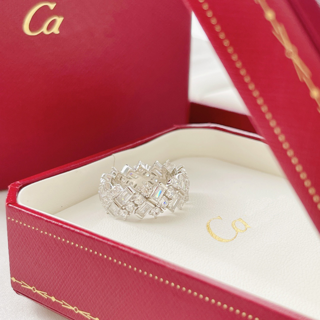 Ring designer ring luxury jewelry rings for women Alphabet diamond design fashion casual christmas gift jewelry Temperament Versatile rings szie 6-8 very nice