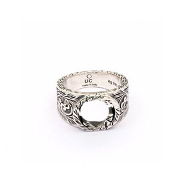 Anillo Anillo de diseñador Anillos Joyería Color sólido Diseño de letras Anillos Regalos de Navidad Estilos de moda versátiles Caja de regalo Tamaño 6-9 Muy bonito