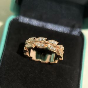 ring designer ringen voor vrouwen luxe verlovingsringen bladeren diamant klassieke mode koppels ringen voor mannen Vakantiegeschenken Trouwringen