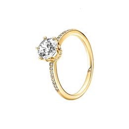 Ring Designer Dames Pandorara Originele Kwaliteit 925 Zilver Dames Fit Ring Origineel Hart Kroon Mode Ringen Verguld Zirkoon Fonkelende Prinses Bone Mode