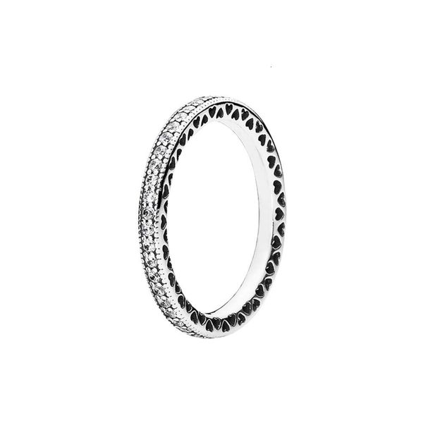 Anillo Diseñador Mujer Pandorara Calidad original 925 Real Sterling Silver CZ Diamond Ring con caja original Fit Anillo de bodas Joyería de compromiso para mujeres