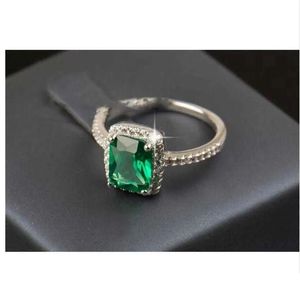 Ring Emerald Ring 925Element Diamond Gemstone Rings for Women Wedding Engageme Drop Livrot