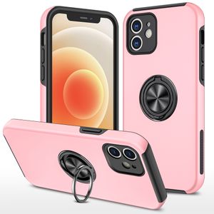 Ringhouder Telefoonhoesjes voor iPhone 15 13 14 11 Pro Max 12 Mini 12 14 Plus XS X XR 6 7 8 SE2 SE3 XS MAX 13 Auto magnetische zuigbeugel Mobiele telefoon Cover