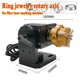 Ring sieraden roterende as chuck voor vezel lasermarkeermachine 90 graden rotatie markering met koperen klem jig