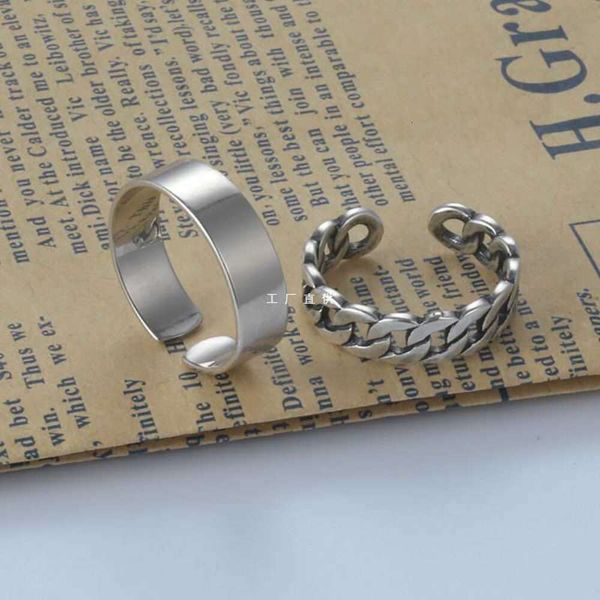 Ring Mens Trendy Cool Instagram Personnalité Niche Single Corée Version coréenne Student Girl Style Réglable