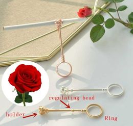 Ring Rose Flower Retro Cigarette Holder Ladies Men039s Clip Party Bijoux Lover Gift5249749