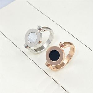 anillo titanio acero plata anillo de amor hombres y mujeres joyería de oro rosa para amantes anillos de pareja regalo Regalo de aniversario Anillos de oro rosa bohemios mexicanos