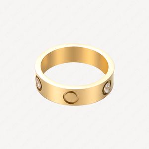 5mm 6mm roestvrij staal 18 k vergulde liefde ring mannen en vrouwen liefhebbers paar diamant ringen geschenkmaat 7-9 klassieke mode-accessoires met sieraden pouches groothandel