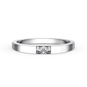 Ringen 05Ct Princess Cut Diamond Engagement Solitaire voor haar Solid Platinum 950 Ring Huwelijkssieraden5396333 Drop Delivery Sieraden Dhite