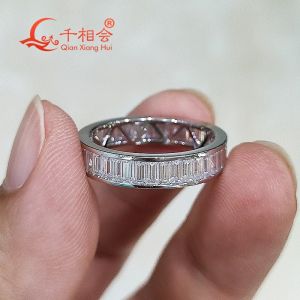 Ringen 1.5*3mm baguette witte moissanite band ring 925 Sterling Zilveren Ringen Sieraden Ringen Engagement Dames mannen