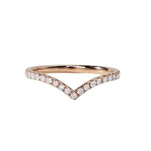 Ringen 100% 925 Sterling Silver Creëren Moissanite Anniversary Fashion Simple V Slep Creative Ring For Women Fine Jewelry356H