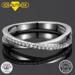 Ringe 100 % 925 Sterling Silber Eheringe für Frauen Funken Erstellt Moissanit Edelstein Diamanten Verlobung Feiner Hochzeitsschmuck