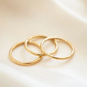 Ringen 14K goud gevuld essentiële stapelring 1,5 mm dikte knokkelring Boho gouden sieraden minimalisme stapelen Boho ring voor vrouwen