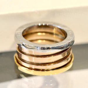 Rings 18K Gold Ploated Designer Ring for Women and Men, Classic Style Luxury Anniversary Band, Silver Gold, US Maten 512