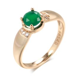 Anillos de 18k Multi Gold Ring para mujeres Natural 1 Cadat Esmeralda con joyas de diamantes Anillos de Bizuteria Anillos Mujer Gemstone Rings Box