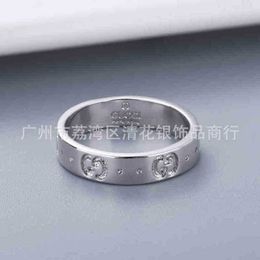 Ringen 20% korting 2023 Nieuwe designer sieraden armband ketting 18K Wit Gouden Ring Diamant gratis trend paar paar ring recht