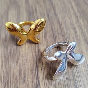 Anillos 2023, la nueva moda más vendida en plata galvanizada en Europa y América, exquisito anillo de mariposa, regalos de joyería para mujer