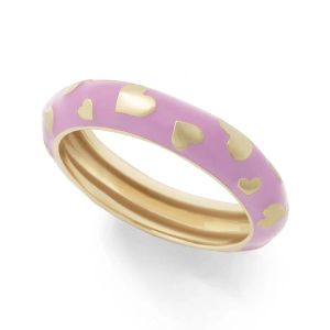 Anneaux 2023 Collections d'octobre Heart Pink Cubic Zircon Ring Ensemble pour les femmes Géométrie AAA CZ Engagement Marriage