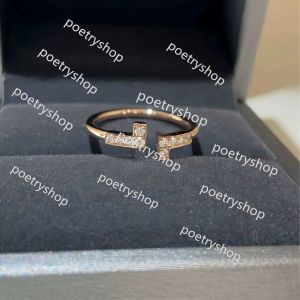 Anneaux 2024 Band Anneaux de créateurs Anneau de créateur pour femmes Anneau de diamant de luxe Mens doubles Tifco Open Love Wedding Wedding Gold Ring Popular Fashion Clas