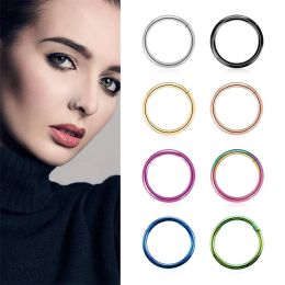 Ringen 20g 18g 16g G23 Titanium Scharnierende Segment Neusring Septum Clicker Oorkraakbeen Tragus Helix Lip Piercing Unisex Punk Sieraden