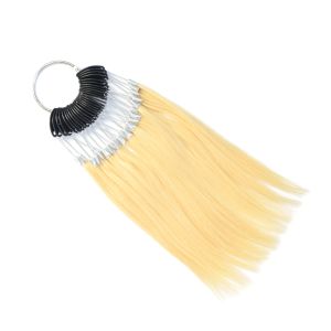 Anneaux 30 pièces/ensemble 100% anneau de couleur de cheveux blonds vierges humains pour extensions de cheveux humains et échantillon de teinture de cheveux de salon, peut être teindre n'importe quelle couleur