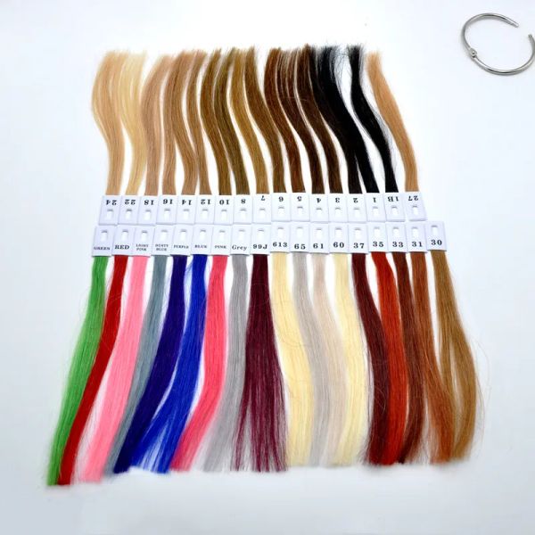 Anillos 32 colores disponibles 100% Real Remy Color de cabello humano Carta de colores del anillo para extensiones de cabello