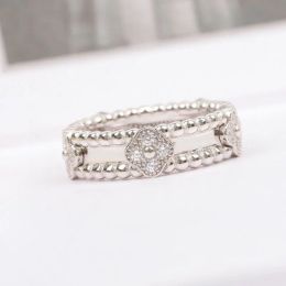 Rings 925 Silver Ring Luck Bloem sieraden dames ringen vier blad klaver ringen mode full diamant klassieke mans sieraden verlovingsring