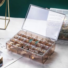 Bagues Boîtes à bijoux en acrylique Organisateur Boucles d'oreilles personnalisées Collier Bague Boîte de rangement Stray Kids Boîte à bijoux pour femmes Présentoir