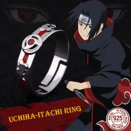 Rings anime uchihitachi sharingan cosplay 925 sterling zilver verstelbare vingerring voor mannen sieraden vrouwen cos rekwisieten verjaardagscadeaus