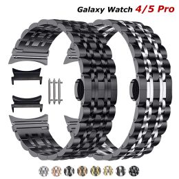 Bands d'anneaux pour Samsung Galaxy Watch 4 Classic 46mm 42 mm End Curbe Pas de lacune en acier en acier inoxydable pour Galaxy Watch 5 44 mm 40 mm