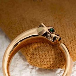 Ringen Bandringen Panthere-serie ring luxe merk officiële reproducties Topkwaliteit 925 sterling zilver 18 K vergulde cheetah-ringen zemelen
