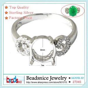 Anneaux Beadsnice ID27345 élégant pour toujours nouveau design paramètres de bague semi-montée de bague en argent sterling bricolage réglage pour bague de fiançailles