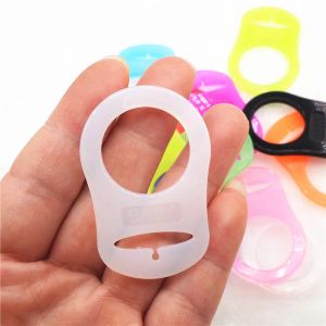 Anneaux Chenkai 100 pièces clair Silicone Mam adaptateur O anneaux bébé sucette Nuk factice adaptateur anneaux bijoux à bricoler soi-même jouet accessoires sans Bpa